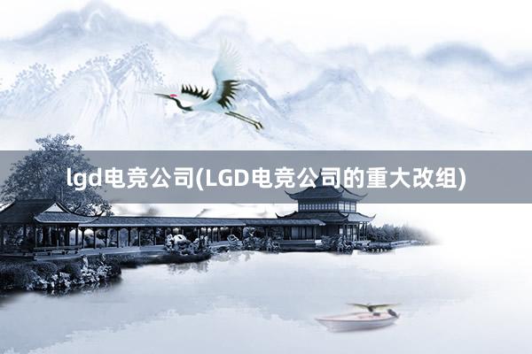 lgd电竞公司(LGD电竞公司的重大改组)